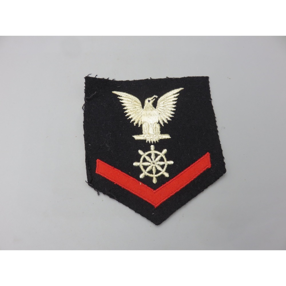 Vintage WWII US Navy Quartermaster 3rd Class Petty Officer Patch Dated 1942 QM3c